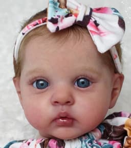 NPK 17inch Reborn Baby Doll Kit Mikki - Unfinished Unpainted Unassembled Doll Parts with Fresh Color Cloth Body for Artists