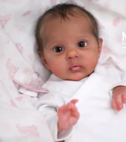 NPK 17inch Reborn Baby Doll Kit Mikki - Unfinished Unpainted Unassembled Doll Parts with Fresh Color Cloth Body for Artists