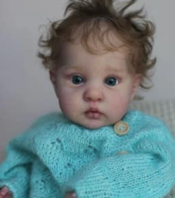 NPK 17inch Reborn Baby Doll Kit Mikki - Unfinished Unpainted Unassembled Doll Parts with Fresh Color Cloth Body for Artists