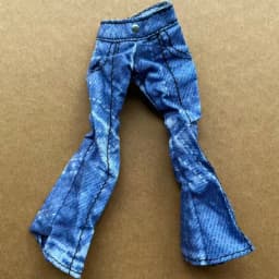 1/6 Scale Slim Monster Doll Jeans Pants Tshirt Dressing Parts Decors Compatible with Slim Doll Body for Collectible Figures