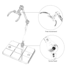 New Transparent Action Figure Display Stand Movable Rack Action Figure Base Assembly PVC Figure Stand for HG 1/144 Cinema Game