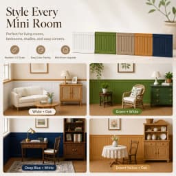 1:12 Dollhouse Wainscoting Panels Miniature Wall Decor, Matte PLA Glue-On Beadboard Trim, 5 Colors for DIY Dollhouse Rooms