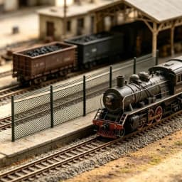 Miniature Fence Model 10Pcs Barriers Net for DIY Diorama Train Layout Realistic Railway Decoration Accessories