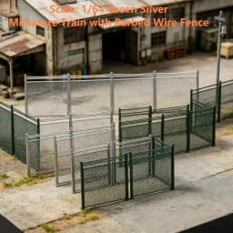 Miniature Fence Model 10Pcs Barriers Net for DIY Diorama Train Layout Realistic Railway Decoration Accessories