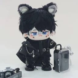 Only Clothes For 20cm Doll Cool Agent Suit Black White Formal Outfit Set Replacement Clothing For Stuffed Plush Toy Replacement
