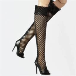 Doll Shoes Parts 1/6 Supermodel Doll Fashion Sexy Fishnet Boots Long/Short High Heels Fish Mouth Boots For FR2 Nu.face Xianxian