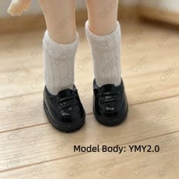 For Obitsu 11 Doll Cute Plastic Black Shoes Socks For YMY2.0 1/12 BJD P11 GSC Doll Dress Up Accessories