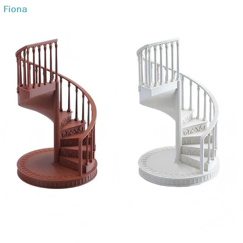 ✔1/12 Scale Miniature Spiral Staircase Model,Dollhouse Scene Deco,Prop for Photography,Dollhouse Furniture Accessory