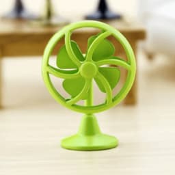 Miniature 1:12 Scale Dollhouse Electric Fan Retro Vintage Doll Fan Furniture Living Scene Iron Frame Mini Fan Model DIY