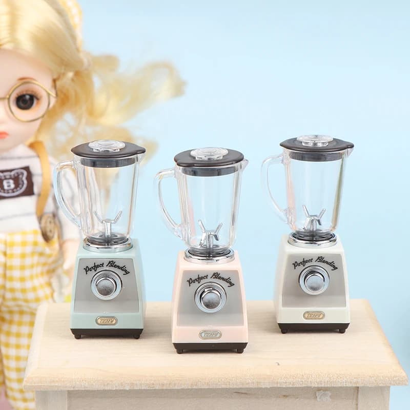 :12 Dollhouse Miniature Juice Machine Cup Set Coffee Machine Mixer Machine Model Kitchen Doll Electrical Appliance Model Toys