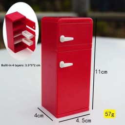 New Mini Refrigerators Cabinets Furniture Multistyles Wood&Plastic Cottage Dollhouse Kitchen Refrigerator Home Simulation Decor