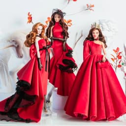 Supermodel Doll Clothes Suit Black Red Wedding Dress 32cm DollHouse DIY Dress Up Toys 1/6 Anime BJD Collector Birthday Gifts