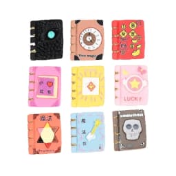 9Pcs Resin Magic Book Charms DIY Craft & Dollhouse Decor