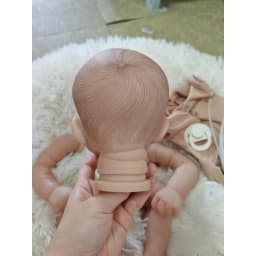 19inch Already Painted  Sleeping Reborn Doll Kit Pascale  with Painted Hair and Implant Eyelashes DIY Doll Parts