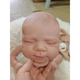 19inch Already Painted  Sleeping Reborn Doll Kit Pascale  with Painted Hair and Implant Eyelashes DIY Doll Parts