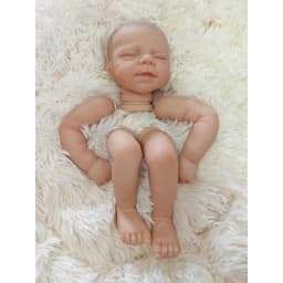 19inch Already Painted  Sleeping Reborn Doll Kit Pascale  with Painted Hair and Implant Eyelashes DIY Doll Parts