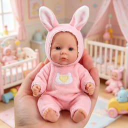 NPK 6inch Reborn Meadow Soft Flexible Elastic Palm Handy Doll Mini Full Solid Platinum Silicone Soft Touch with 3D Painted