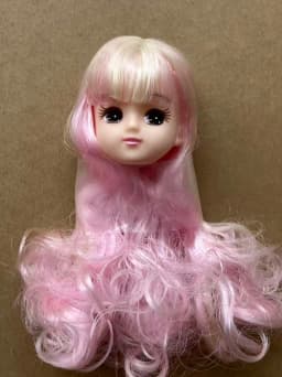 Jenny Licca 1/6 Doll Heads Colorful Long Hair Female Doll Heads DIY Doll Dressing Figures Gifts Toys