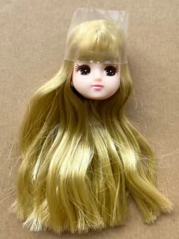 Jenny Licca 1/6 Doll Heads Colorful Long Hair Female Doll Heads DIY Doll Dressing Figures Gifts Toys