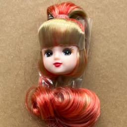 Jenny Licca 1/6 Doll Heads Colorful Long Hair Female Doll Heads DIY Doll Dressing Figures Gifts Toys