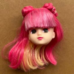 Jenny Licca 1/6 Doll Heads Colorful Long Hair Female Doll Heads DIY Doll Dressing Figures Gifts Toys