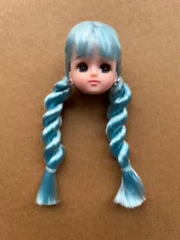 Jenny Licca 1/6 Doll Heads Colorful Long Hair Female Doll Heads DIY Doll Dressing Figures Gifts Toys
