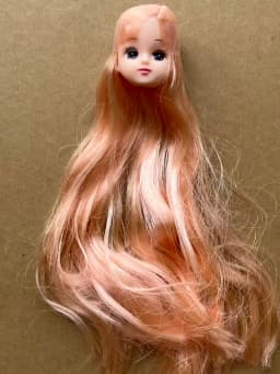 Jenny Licca 1/6 Doll Heads Colorful Long Hair Female Doll Heads DIY Doll Dressing Figures Gifts Toys