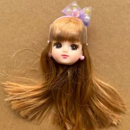 Jenny Licca 1/6 Doll Heads Colorful Long Hair Female Doll Heads DIY Doll Dressing Figures Gifts Toys