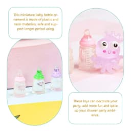 10Pcs 10*22mm Mini Milk Bottles, DIY Keychain Pendant & Dollhouse Accessories