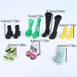 Mini Doll Shoes High Heels Boots Sandals Fashion 1/6 Dolls Dress Up Accessories For Female Dolls Decorations Pretend Play Toys