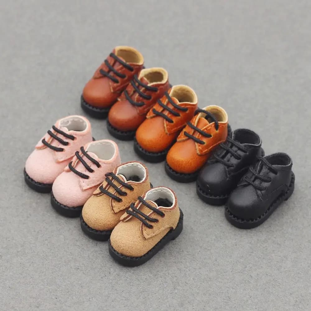 Multiple Colour 1 Pair Ob11 DOD 1/12 Bjd Doll Shoes All-Match PU Leather Body9 GSC YMY Shoes Delicate Cute