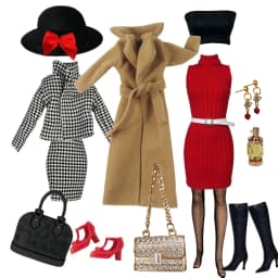 1/6 Scale Doll Clothes Fashion High Quality Dress Up Wool Coat Dress Tops Pants Set For 30cm Xianxian Supermodel Xinyi Doll Toy