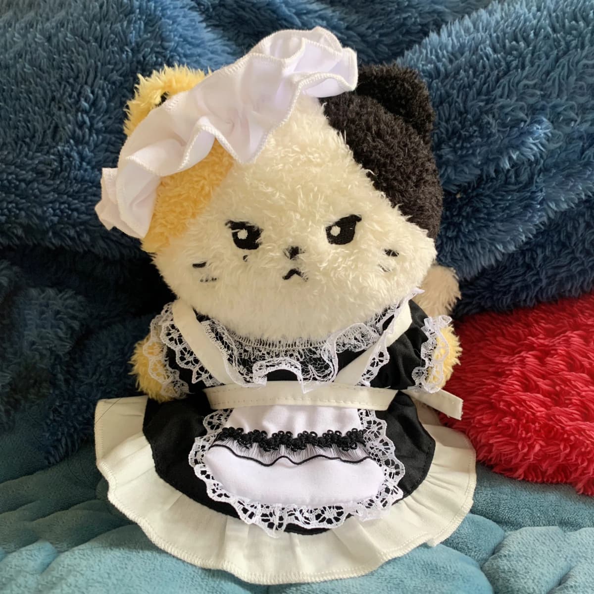 20cm Cotton Doll Clothes, Cute Pattern Maid Dress, Suitable For 18-20cm Plush Toys, Diy Dress-Up Props