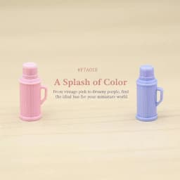 1Pcs Mini Pastel Thermos Models Cute Design Sturdy Plastic For Dollhouse Sand Table Decor Photography Props