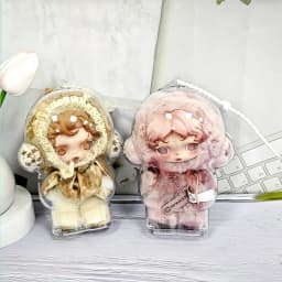 Transparent Case Protective For Skullpanda Winter Symphony & Light Weaving Garden Series Plush Dolls Gift Blind Box Collectors
