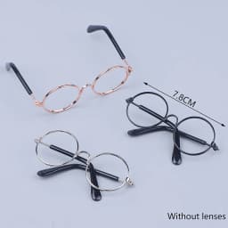 DIY Doll Dressing Accessories High Quality 20cm Dolls Glasses 3 Color Round Frame Lensless Eyewear Toy Miniature Eyeglasses