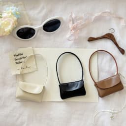 New 15-17cm Doll Handbag Lady Leather Bag PU Leather Purse Accessories Dollhouse Decoration Pretend Play Toy
