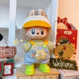 Labubu V1 V2 Sports Leisure Suit Set,Trendy Casual Outfit Hoodie Clothes Comfortable Ropa Accessories for Labubu Doll Collection