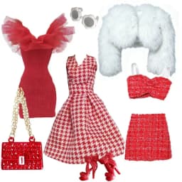 1/6 Doll Clothes Parts Red Classic 9 Style Clothes+Dress+Trousers+Shoes+Bag Set For Babi Xianxian Supermodel Doll Dress Up