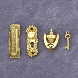 Trendy Miniature 1:12 Dollhouse Metal Door Knocker DIY Shooting Props Gift House Furniture Accessories Children