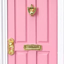 Trendy Miniature 1:12 Dollhouse Metal Door Knocker DIY Shooting Props Gift House Furniture Accessories Children
