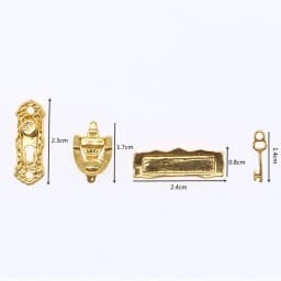 Trendy Miniature 1:12 Dollhouse Metal Door Knocker DIY Shooting Props Gift House Furniture Accessories Children