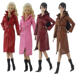 2023 Multistyles Dolls Dress Casual Wear Fashion PU Leather Jacket Girl Clothes for 1/6 BJD Dolls/30cm Dolls