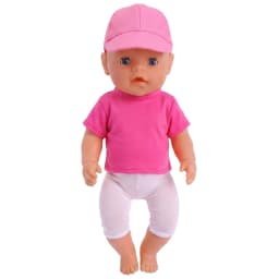 Doll Clothes T-shirt+Pant Shoes Sock Hat For 18Inch American Doll&43Cm Baby Doll Sport Accessories Baseball Sets Girl's Toys