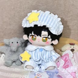 Only Clothes For 20cm Doll Sleepwear Fluffy Detachable Chest Star Striped Ruffled Suitable For Plush Collectors Edge Sleepwear
