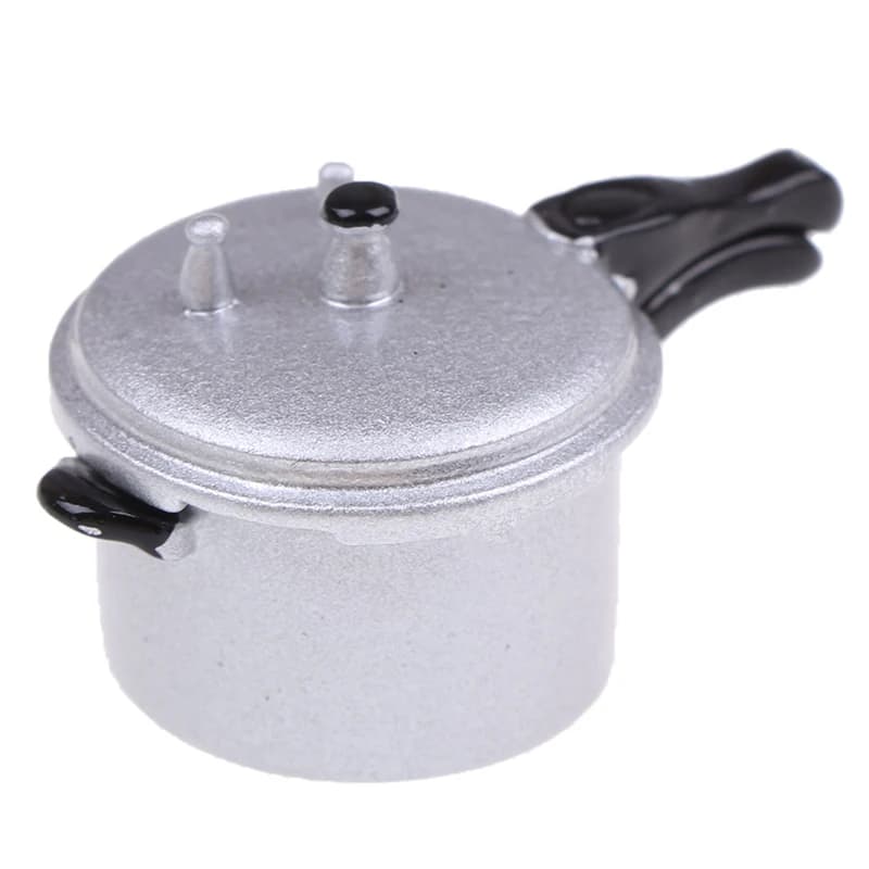 New【1:12 Scale Dollhouse Miniature Cooking Utensil Pressure Cooker Kitchen Tools】