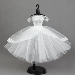 Cute Black Dotted Black Princess Dress Mini Lace Tutu Doll Dress Multilayer Dolls Party Dress Dolls