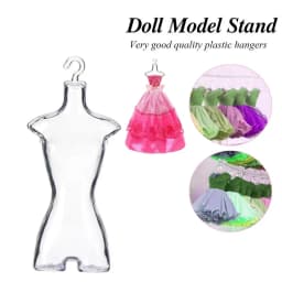 Plastic Transparent Gown Diy Cloth Display Mannequin Model Hanger Dress Clothes Holders Stand Rack Holder