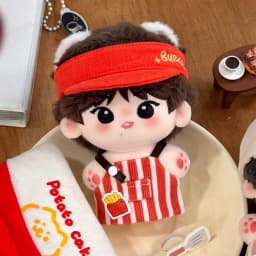 Original 24-Hour Convenience Store Series 10cm Doll Clothes Cotton Doll Convenience coffee shop Burger Shop store manager