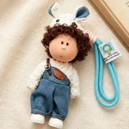 14cm Mia Potato Doll Keychain Curly Hair Cute Dress Up Pendant Fashion Backpack Decor Key Accessories Girl Daily Decoration 2026